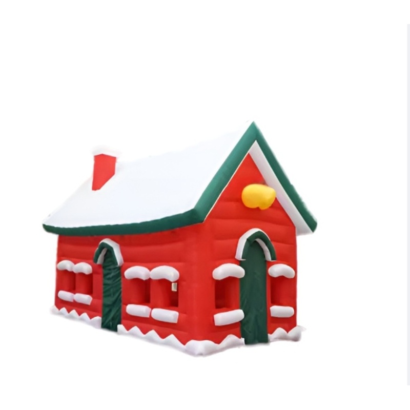 Red Christmas Inflatable House/Inflatable Christmas Decorations/Inflatable Santa House/Inflatable Claus Home 4*4*6