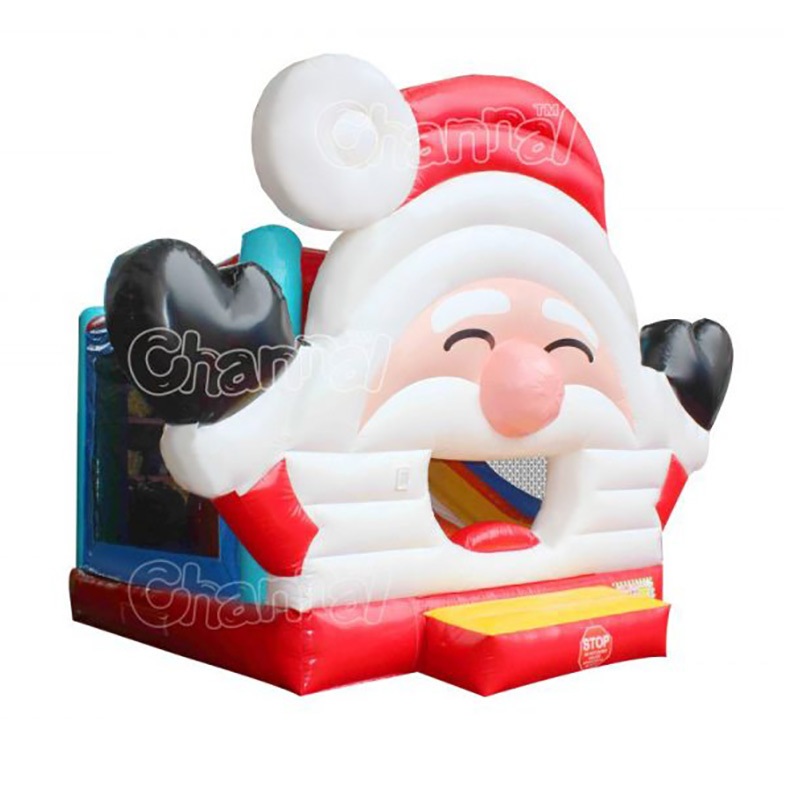 Santa Claus Bounce House Combo with Slide Christmas Decorations Outdoor Bouncing Castle Yard Commercial Inflatable Bouncer