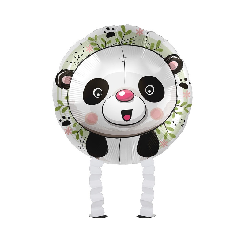 Small panda Airwalker foil balloon 43cm