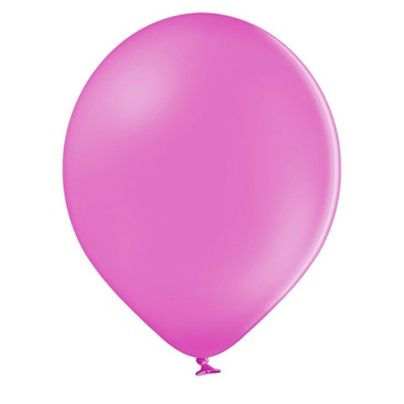 100 party star balloons fuchsia 27cm