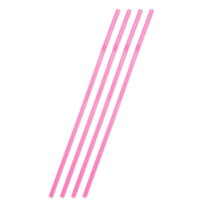 25 jumbo straws pink 44cm