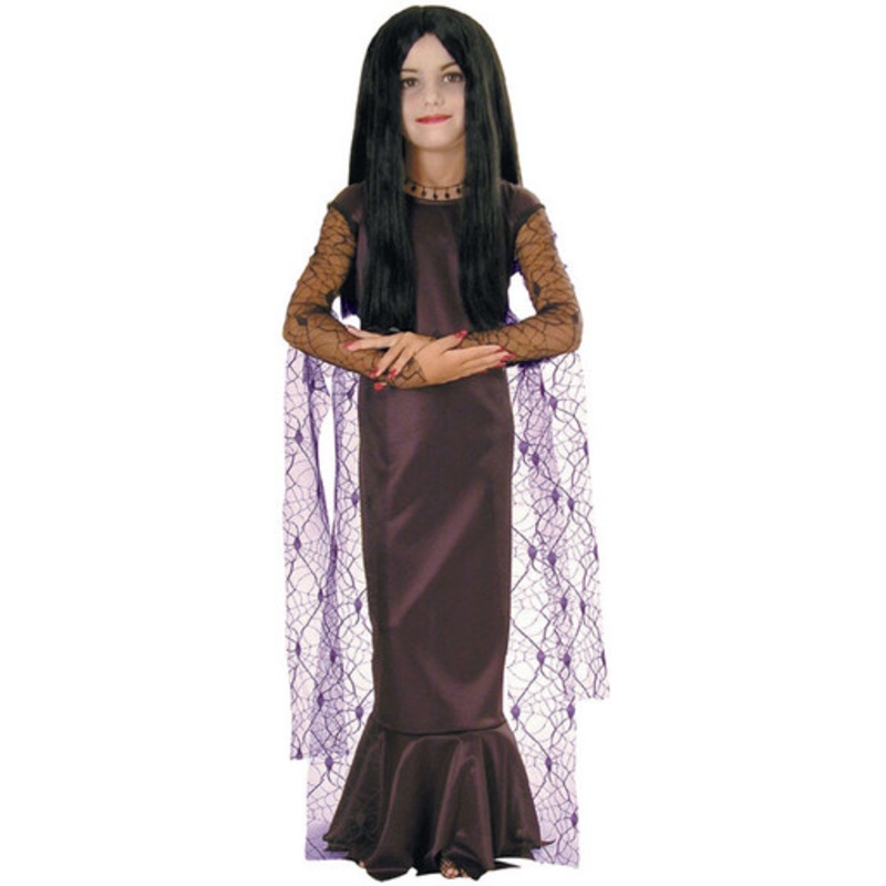Morticia Addams Child Costume Small