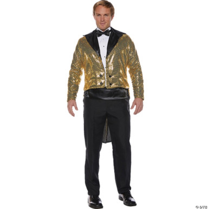 Tailcoat Gold Sequined Adult  Standard