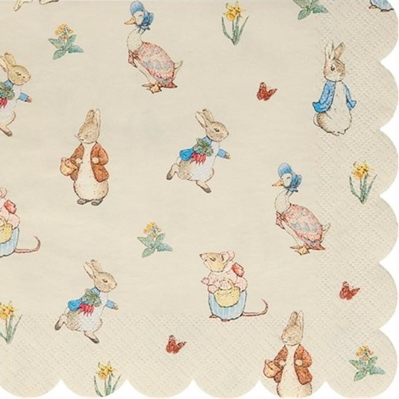 20 Peter Rabbit napkins 25cm