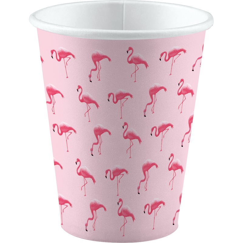 8 Flamingo Paradise cups 250ml