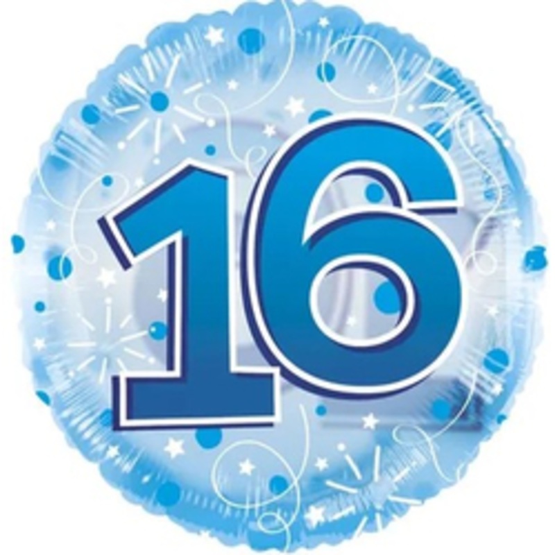 Blue 16th Birthday Balloon – 24