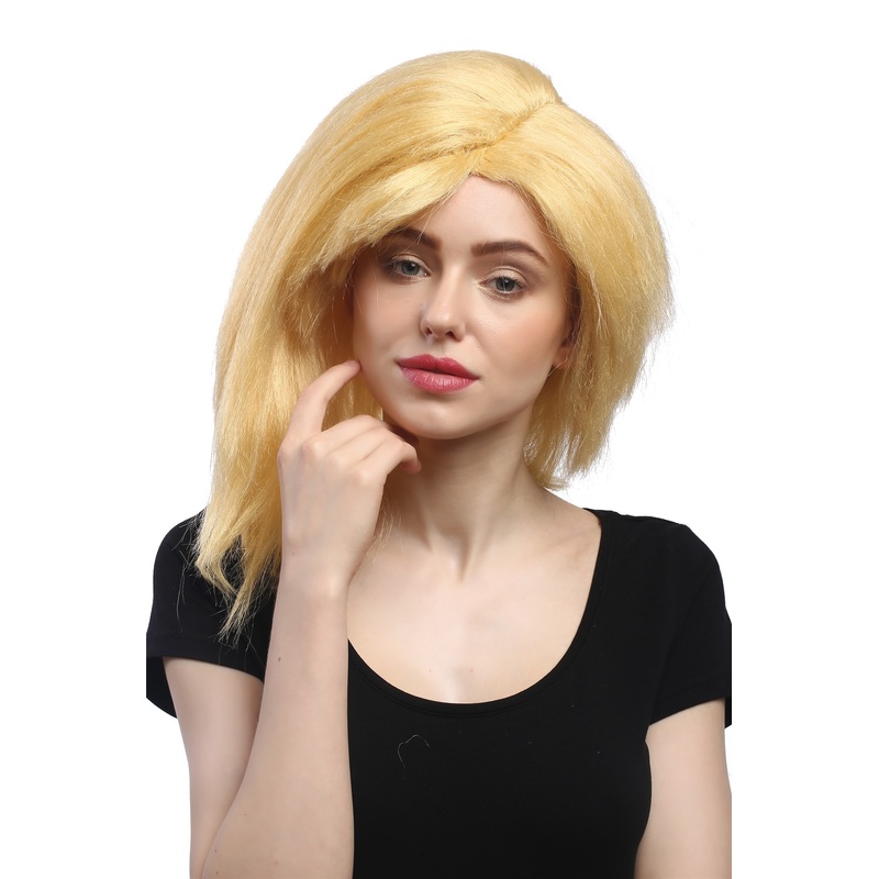 Lady Women Party Wig Halloween Divine Diva huge teased blond 80s Pop Wave 91197