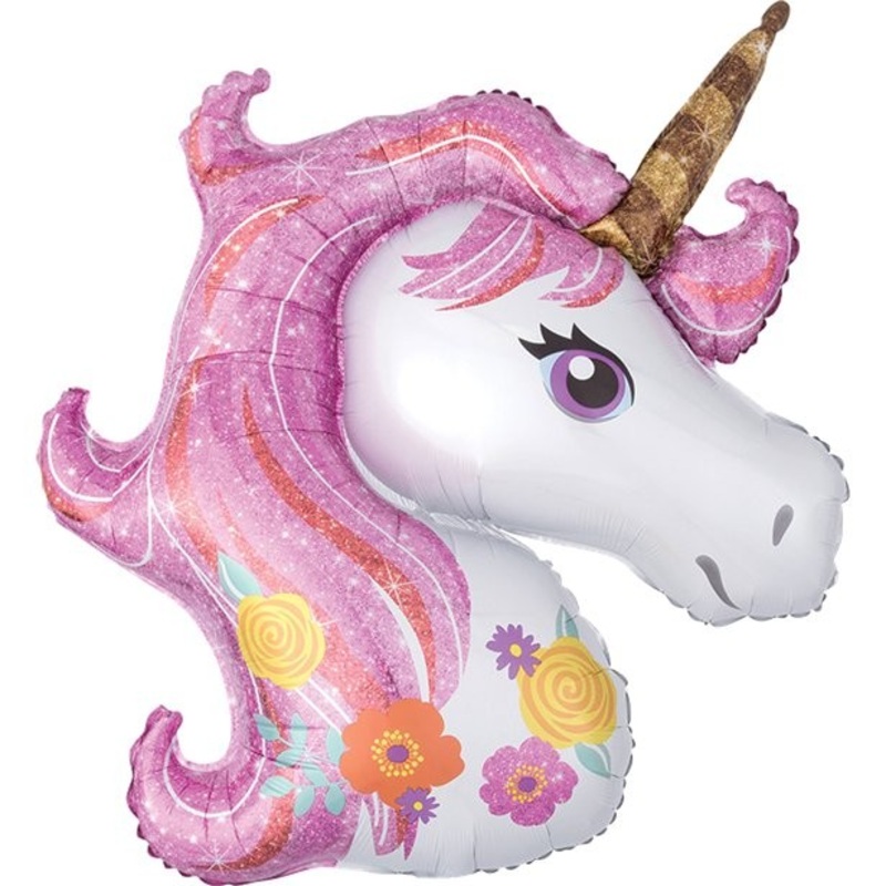 Unicorn Miss Sparkle foil balloon 83 x 73cm