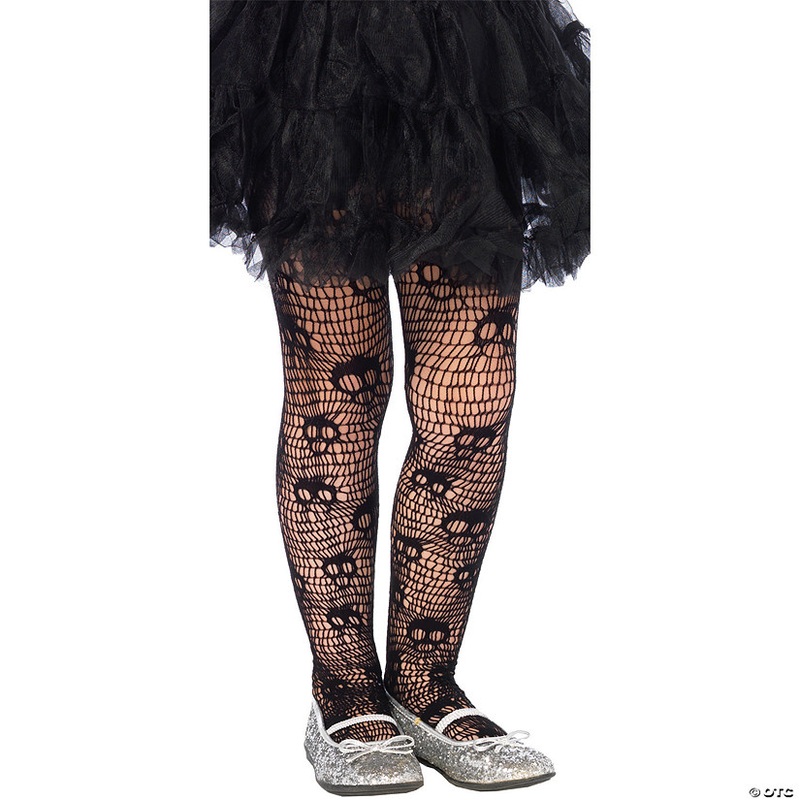 Women’s Skull Striped Net Tights