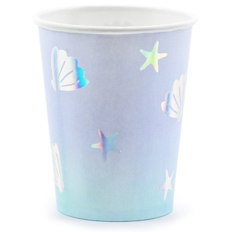 6 narwhal paper cups Ozeania 220ml