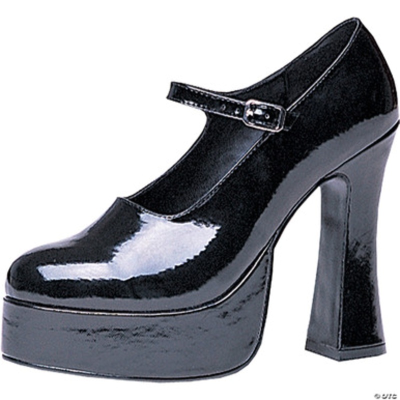 Maryjane Platform Shoes Black  7