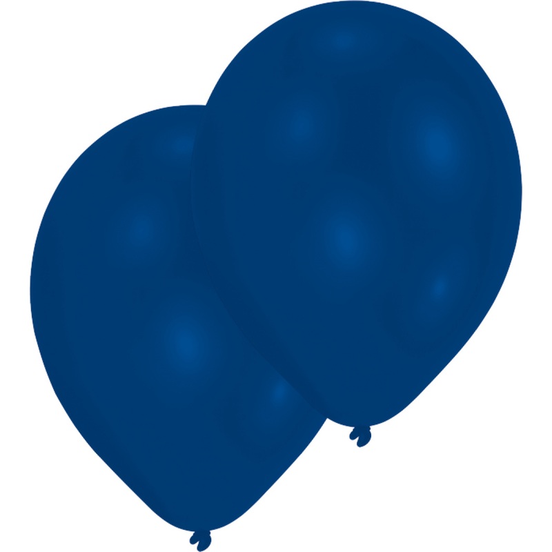Set of 10 balloons dark blue 25 cm
