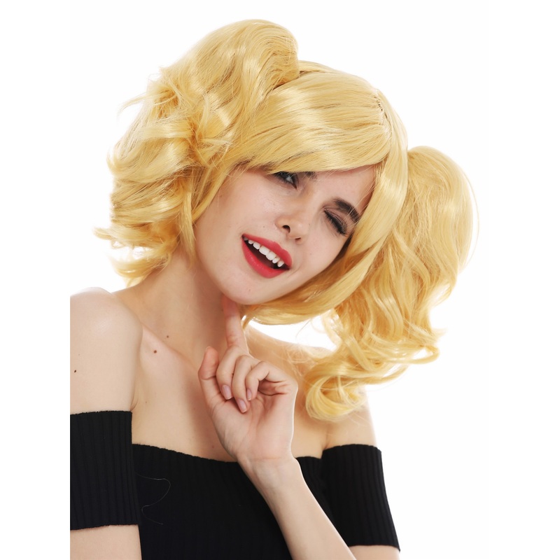 Wig cosplay woman Gothic Lolita attachable braids shoulder length blonde SH70102