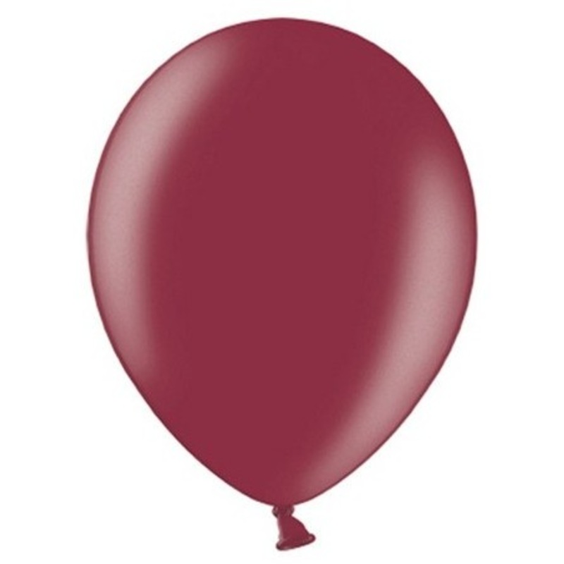 100 Celebration metallic balloons red-brown 25cm