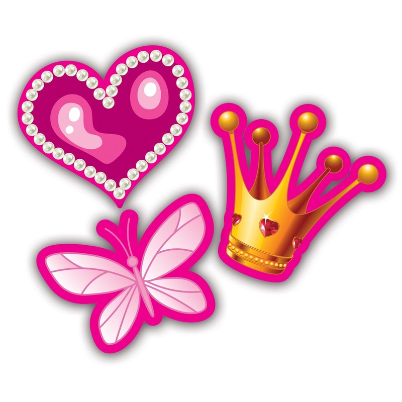24-piece princess scattered decoration XL 9x9cm