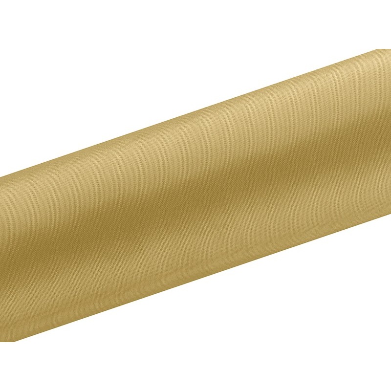 Satin fabric Eloise gold 9m x 16cm