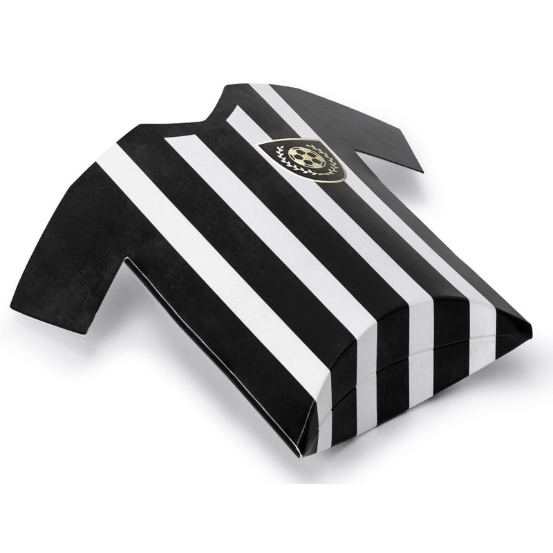6 gift boxes football shirt 12 x 11cm