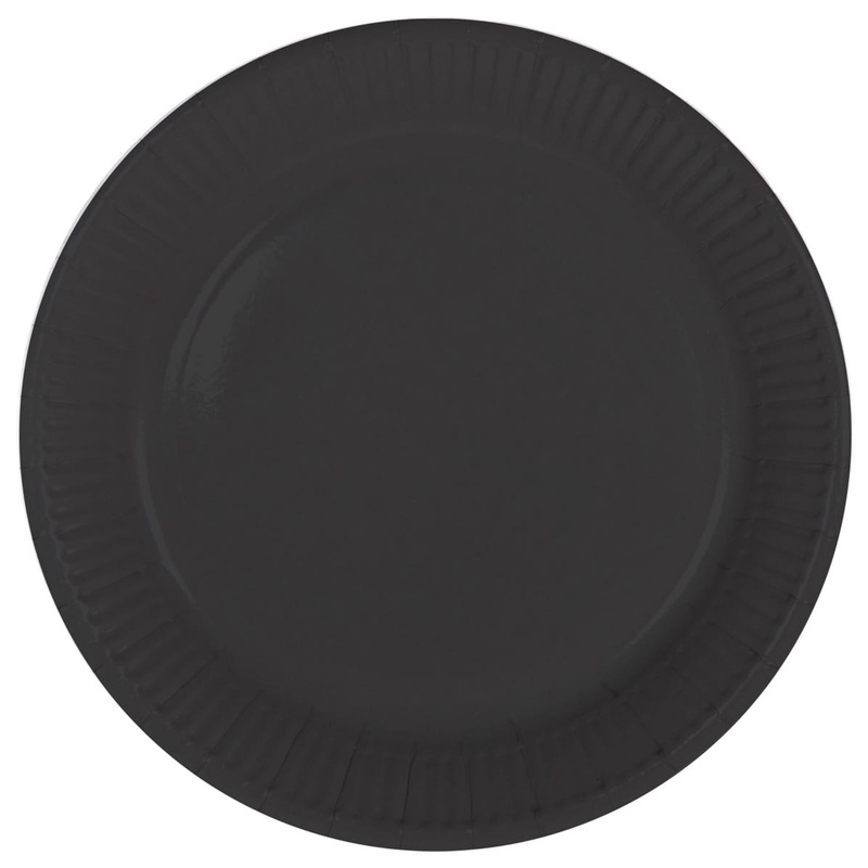 8 paper plates Cleo black 23cm