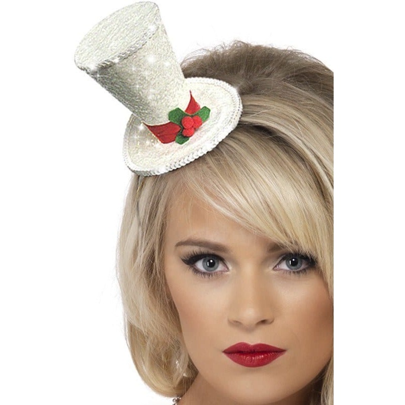 Christmas Mini Top Hat – Ivory