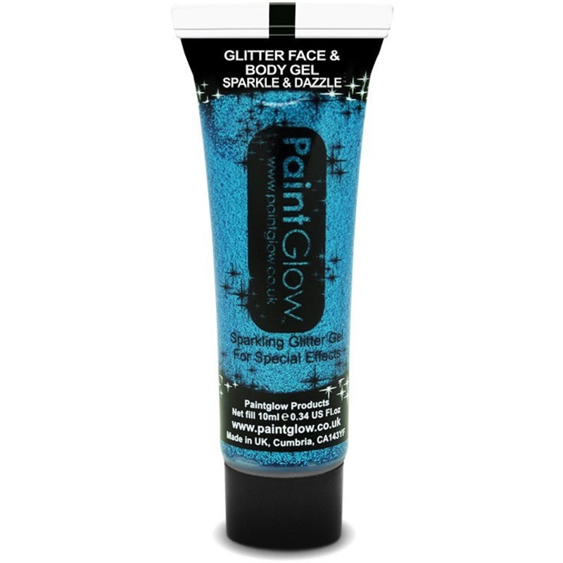 Face & Body glitter gel blue