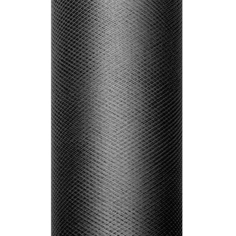 Tulle fabric Luna black 9m x 30cm