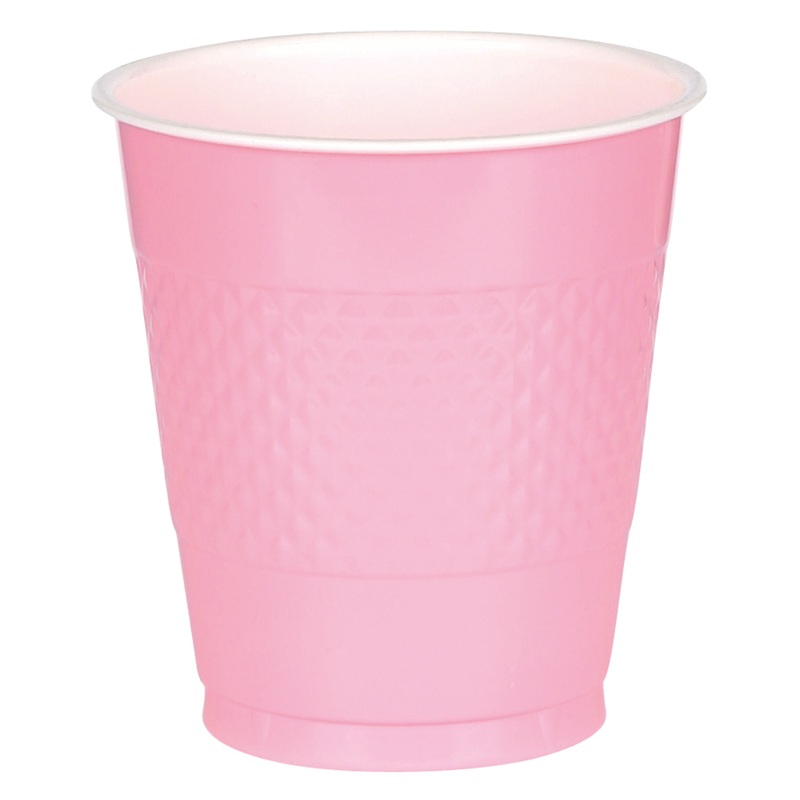 10 plastic cups Mila baby pink 355ml