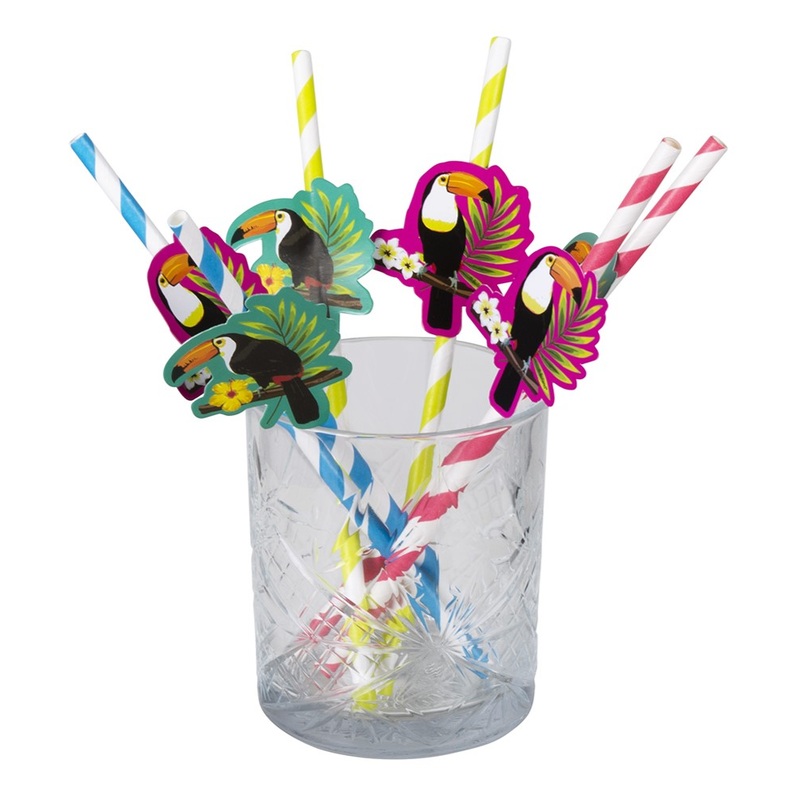 6 straws Tropical Tukan