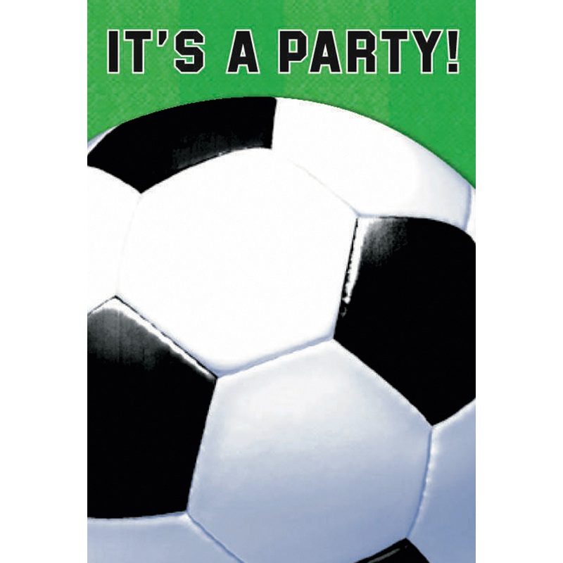 8 football party invitation cards Champions League