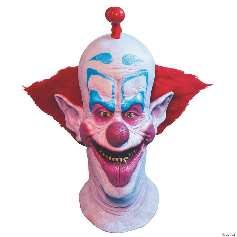 Adults Killer Klowns From Outer Space Slim Overhead Latex Mask with Hair – One Size