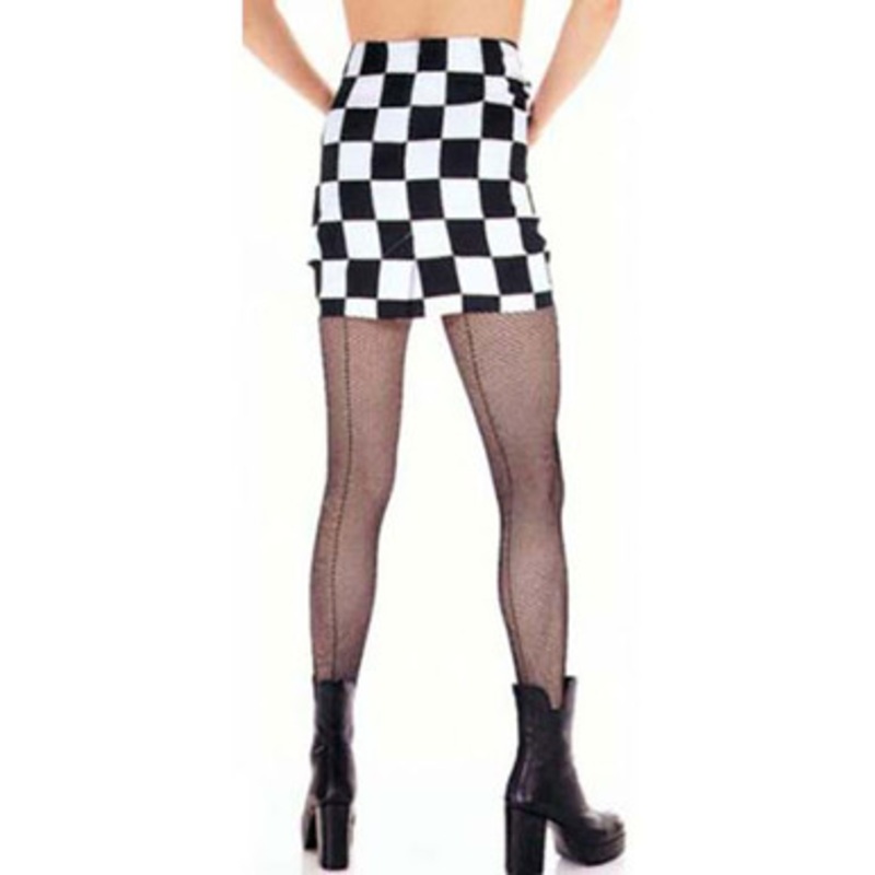 Black Mesh Pantyhose with Back Seam Standard