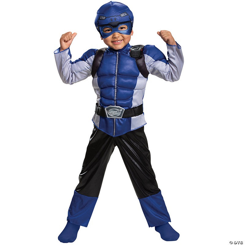 Boy’s Blue Power Ranger Beast Morphers Muscle Costume
