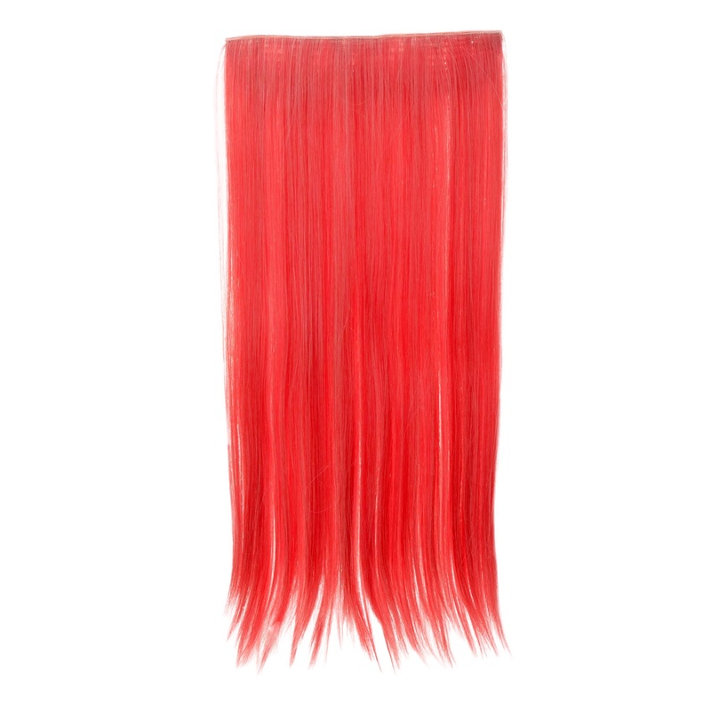 Hairpiece Extension wide 5 clips straight fire red-white blonde mix YZF-3179-113/1001