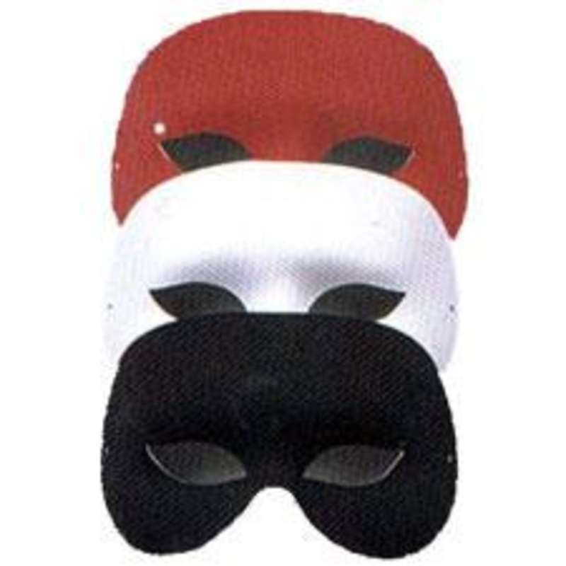 Mask Cocktail Mardi Gras Red|Red|Black|White