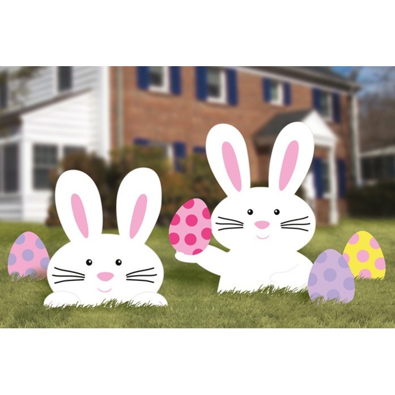 5 Easter bunny lawn displays