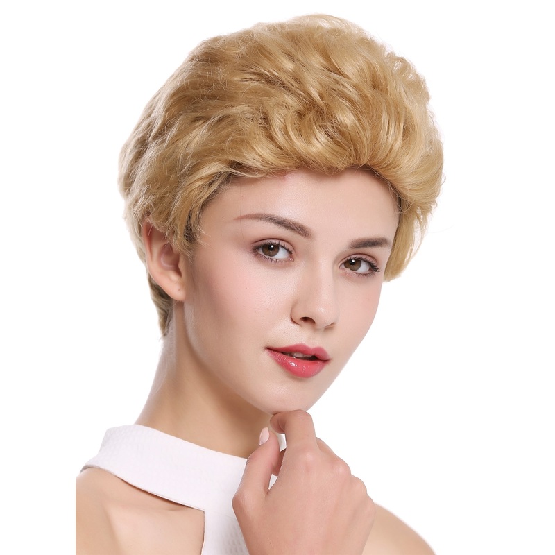 Women’s wig men’s wig human hair short wavy stylish quiff blonde B-HH-12