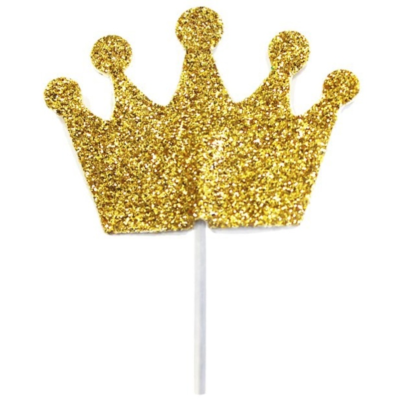 12 golden crowns – cake decoration