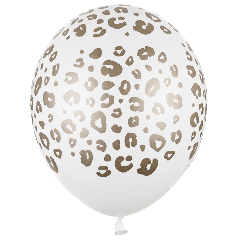 50 leopard print balloons 30cm