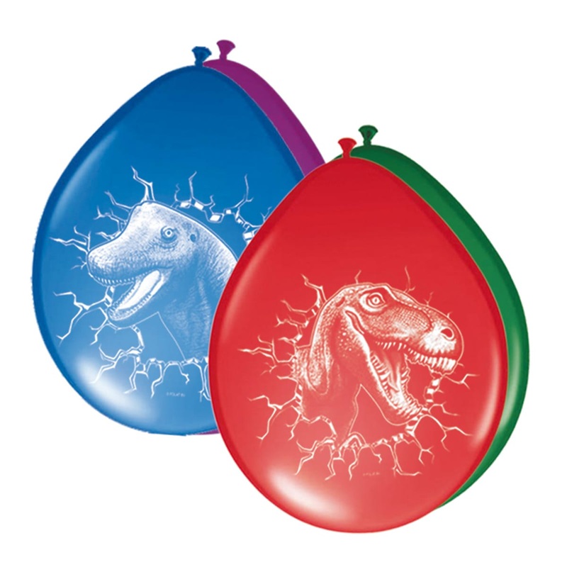 6 dinosaur adventure balloons 30cm
