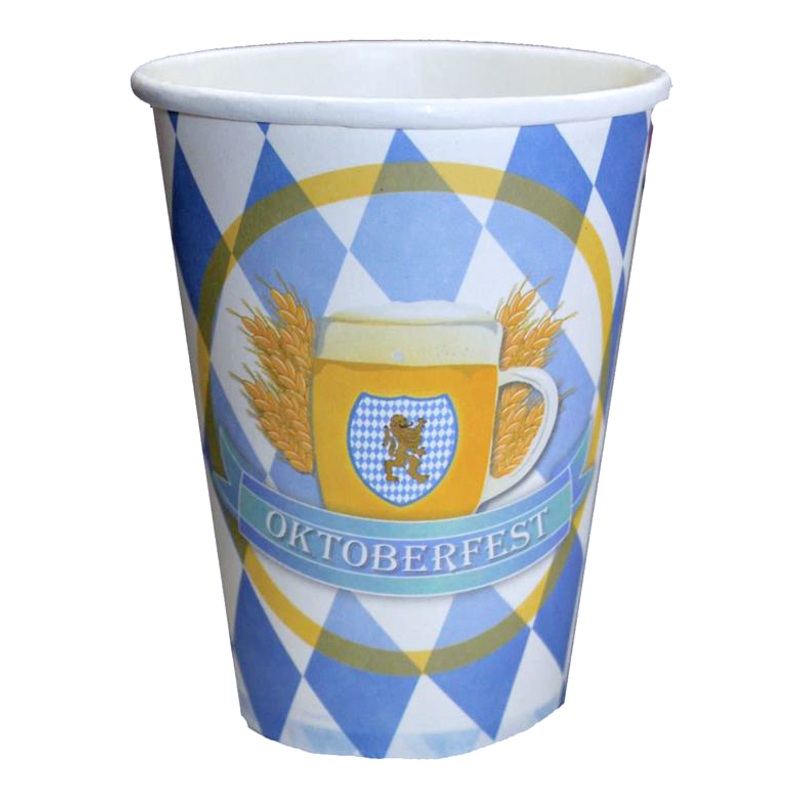 8 I love Oktoberfest paper cups