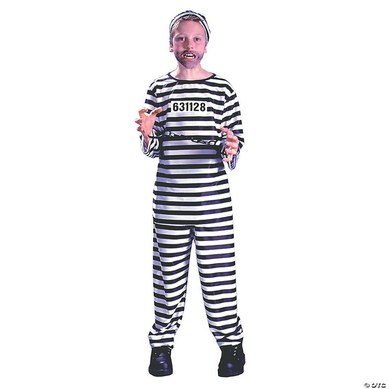 Boy’s Jailbird Costume|MEDIUM|LARGE