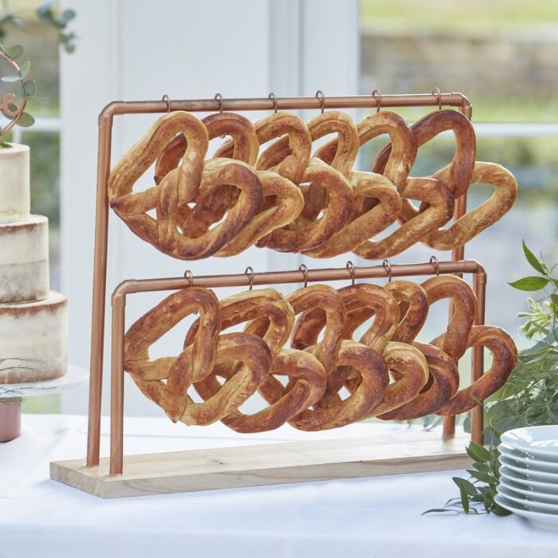 Rose-gold Pretzel Stand 55 x 42cm