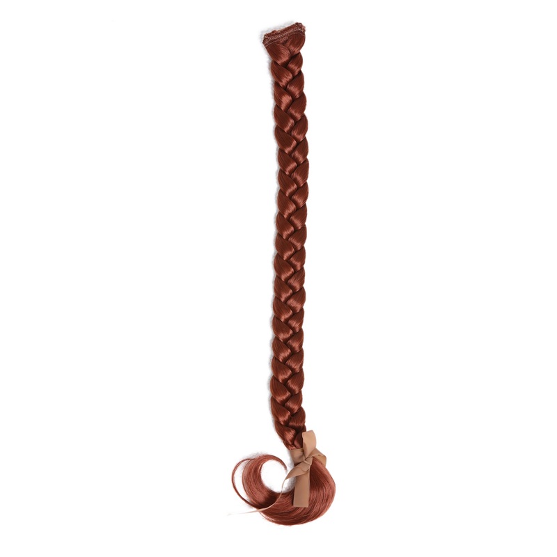 Braided Plait Hairpiece plaited Clip-in Hair Extension long copper red SA101