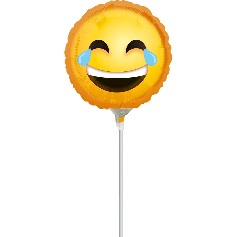 Stick balloon tears laughing smiley