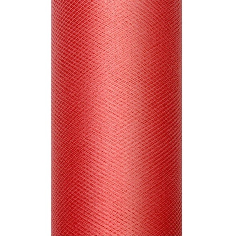Tulle fabric Luna red 9m x 50cm