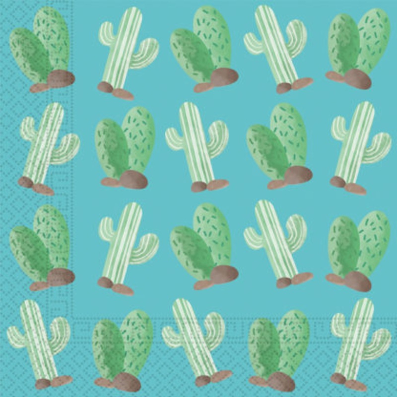 20 Llama Fiesta napkins 33cm