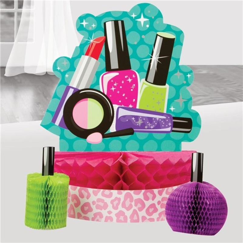 Beauty party table decoration 3-part