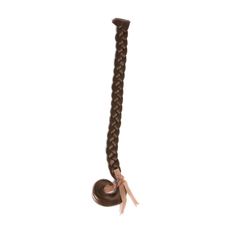 Braided Plait Hairpiece plaited Clip-in Extension long medium gold brown SA101
