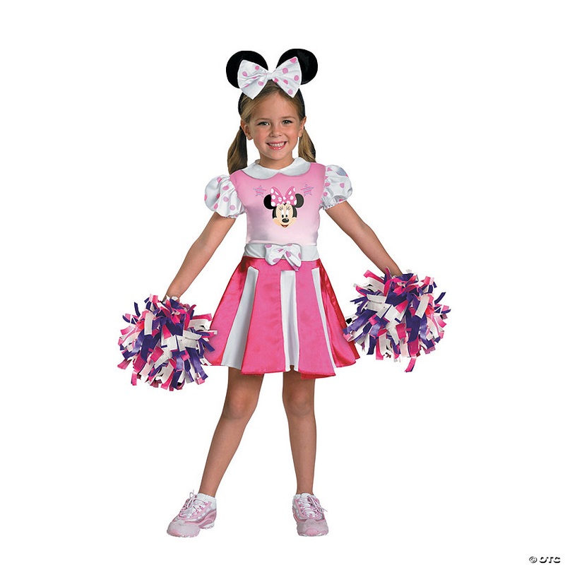 Girls Minnie Mouse Cheerleader Costume