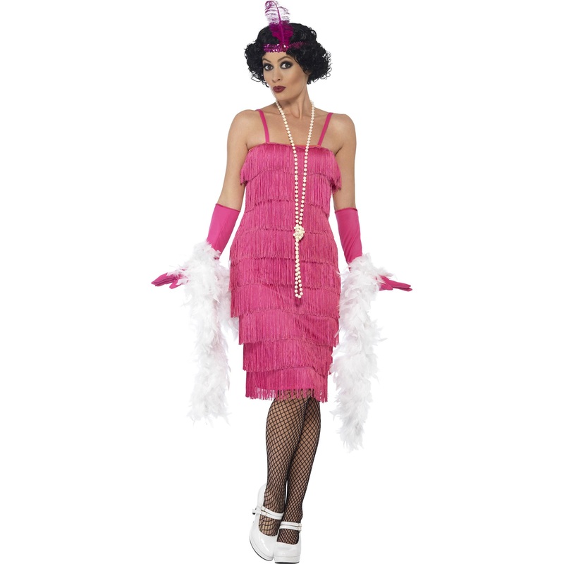 Pink Charleston fringed dress Rosalinda S