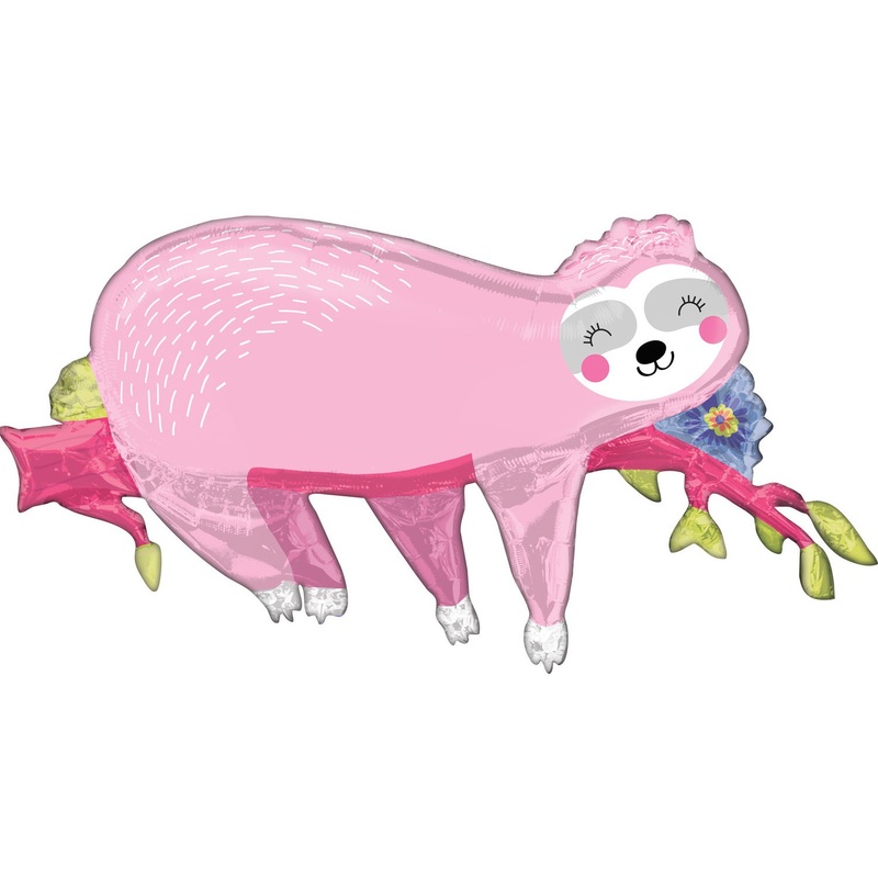 Yogi sloth foil balloon 93 x 55cm